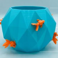 Small Goldfish Succulent Geometric Planter Pot with Drainage Hole 3D Printed _ eBay