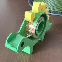 Tapeosaurus - Cute dinosaur tape dispenser by phillip MakerWorld_ Download Free 3D Models